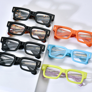 Kính mắt Borregls <span class=keywords><strong>Acetate</strong></span> nữ <span class=keywords><strong>2025</strong></span> thiết kế mới kiểu vuông, gọng kính nam dày, mắt kính quang học Jmm ASCARII - Product Image 2