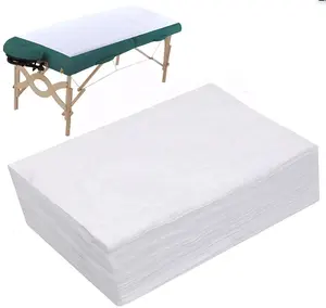 Hastane ve masaj masası kullanımı için dokunmamış tek kullanımlık düz yatak çarşafı plastik su geçirmez yatak çarşafı s