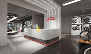 Estante de madera y Metal para decoración de bicicletas, estante de exhibición de pared con diseño de tienda de bicicletas - Product Image 4