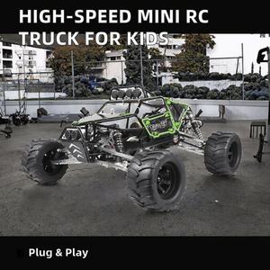 Mini camion de course RC 2,4 GHz 2WD, buggy haute vitesse, faible encombrement 45 cm³, voitures RC métalliques à l'échelle 1:5, modèle télécommandé avec LED pour enfants - Product Image 2