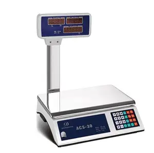 Dual LED Display 40kg Capacity Electronic Pole Scale Heavy Plate Strong ABS Plastic Cover 4V4Ah Battery 97mm Precise Load Cell