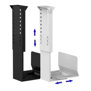 Wistopht Cpu Holder Under Desk Mount Computer Tower Wall And Under Counter Holder,adjustable Height And Width Wall-mountable Cpu