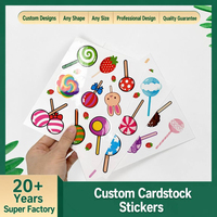 Autocollant en vinyle imperméable découpé à la forme de sucette de dessin animé mignon, esthétique sucrée, pour journal, papeterie pour enfants, décoration DIY