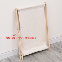 Panier à linge pliable rectangulaire en bois, écologique, en tissu japonais et nordique, panier à vêtements pliable, organisateur de rangement pour salle de bain