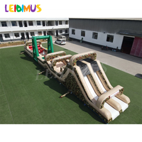 Bon marché Camo couleur militaire militaire gonflable Obstacle armée Boot Camp Camouflage défi parcours d'obstacles gonflable à vendre