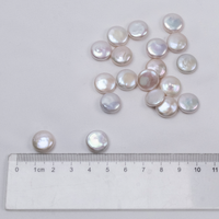 Perles de culture baroques plates rondes de 13-14 mm, perles baroques en forme de disque pour boucles d'oreilles, pendentifs, bricolage