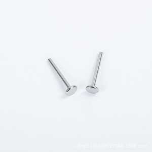 Barra de titanio G23 con rosca interna de 10 mm, 8 mm, 6 mm, base plana, para pendientes, piercing de lengua, piercing de labio, unisex, accesorios de joyería DIY - Product Image 2