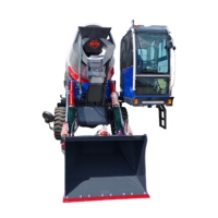 Camion malaxeur à béton autochargeur intégré avec déchargement hydraulique pour la livraison et le malaxage du béton sur site