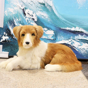 Estatua de cachorro de piel realista rústica hecha a mano, resina sólida, <span class=keywords><strong>pastor</strong></span> alemán realista, <span class=keywords><strong>Border</strong></span> <span class=keywords><strong>Collie</strong></span>, Animal, accesorios de película para el hogar - Product Image 1