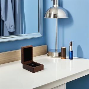 Boîte de rangement pour bijoux en bois de noyer, petite boîte organisatrice de bijoux avec couvercle pour pendentifs et accessoires - Product Image 3