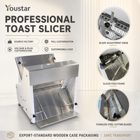 Équipement de boulangerie, trancheuse à pain électrique, machine à trancher le pain en tranches pour la production de toasts et de sandwichs