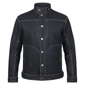 Custom Men Workwear Multi-Patch Pockets <strong>Chore</strong> <strong>Jacket</strong> Denim <strong>Jacket</strong> <strong>Black</strong> Men - Product Image 2