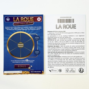 Lotto Lottery Diseño gratuito Boletos para rascar Ganar Uso comercial Tarjeta para rascar fabricada con papel elegante - Product Image 2