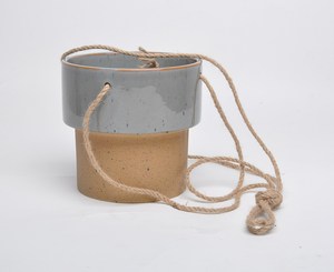 Vasi di fiori in ceramica a buon mercato decorativi del giardino di casa all'ingrosso che appendono il vaso della fioriera con la <span class=keywords><strong>corda</strong></span> - Product Image 4