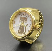 NYY Vente en gros Bagues-montres mignonnes et originales, minimalistes, à mouvement à quartz, avec cadran rond classique motif chat