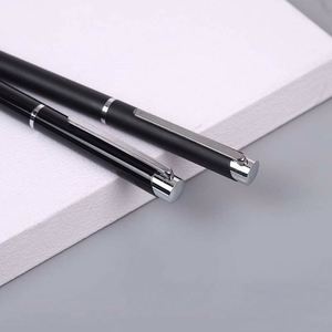 Stylo bille en métal de haute qualité, encre noire 0,5 mm, vente en gros pour hôtel, logo personnalisé, cadeau - Product Image 1