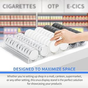 Sistema Automático de Empuje de Estantes con Resorte, Organizador de Exhibición de Frascos Redondos, Soporte para Snus y Chicle - Product Image 6