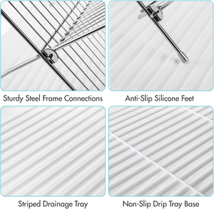 Escurridor de Platos Plegable en Forma de X de 2 Niveles, Escurridor de Platos para Encimera, Escurridor de Platos para Mesa de Cocina, Soporte para Secar Vajilla - Product Image 3