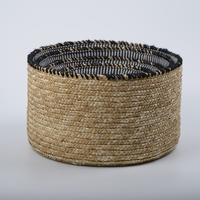 Panier de rangement tissé à la main, élégant, simple, respectueux de l'environnement, avec doublure