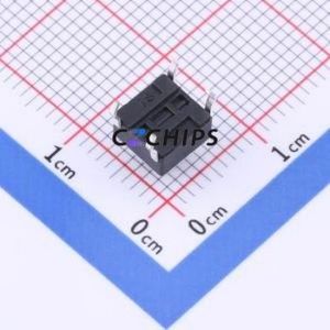 TSD001A06526A Tactile Switch Through hole Component (THT)-4P,6x6mm Switch Round Button 2.6N Through Hole 6mm - Product Image 2