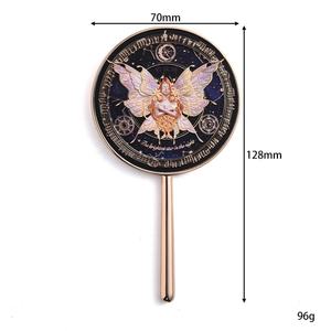 High End <b>Angel</b> <b>Goddess</b> Pattern Round Shape UV Printing Handheld Mirror - Product Image 3