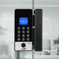Serrure de porte coulissante intelligente à reconnaissance faciale et empreintes digitales, contrôle par application Tuya, pas de perçage requis, accès électronique intelligent pour bureau