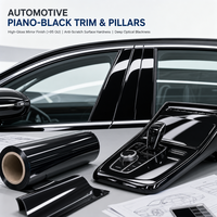 Film BOPET Noir Brillant - Opaque avec une excellente dureté de surface pour garnitures automobiles, logos et emballages de luxe