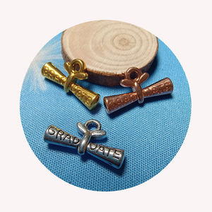 Couleur argent alliage de Zinc diplôme d'études supérieures pendentif à breloques bracelet en métal bricolage collier résultats de bijoux - Product Image 2