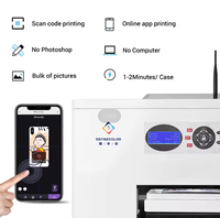 Imprimante de coques de téléphone intelligentes Refinecolor A5, imprimante UV avec machine d'impression de coques de téléphone personnalisées en ligne H5, facile à utiliser