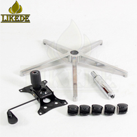 Base pivotante en aluminium à 5 étoiles réglable en hauteur pour chaise de bureau ergonomique en maille pour ordinateur