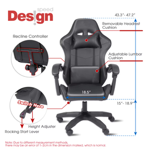 Venta al por mayor de fábrica de cuero PU Base de nailon Silla de Juegos de ordenador Silla de carreras Gamers Silla ergonómica cómoda para juegos - Product Image 2