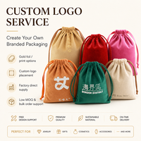 Pochette de montre en velours suédé avec logo gaufré, sac à bijoux de luxe à cordon, emballage en velours personnalisé pour le stockage de cadeaux de marques haut de gamme