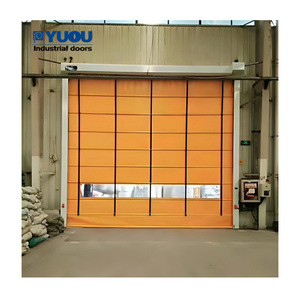 Große Größe kunden spezifische industrielle Stapelung Roll vorhang Anti-Wind-Sicherheits kanten Hochgeschwindigkeits-PVC Schnelle billige Tür - Product Image 4