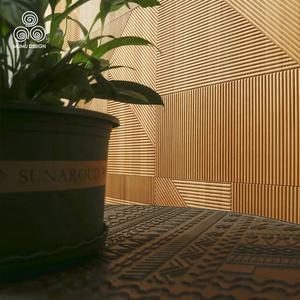 MUMU Interior Luxury Accent Wall Decor Design <strong>Wood</strong> Textured Slats Sheet Wooden Wall <strong>Panels</strong> for <strong>Living</strong> <strong>Room</strong> - Product Image 3