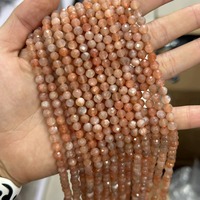 Perles en cristal de Tourmaline rondes naturelles à facettes de 5mm brin de pierres précieuses perles en vrac pour la fabrication de bijoux Bracelet collier