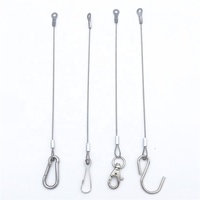 Ensemble de câbles en acier inoxydable sur mesure avec double mousqueton, câble aéronautique pour kit de suspension de panneaux LED, câble pour plafond suspendu