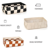 Panier de rangement tissé organisateur de bureau étui à cosmétiques montre de voiture en plein air organisateur de maquillage boîte de rangement de bijoux