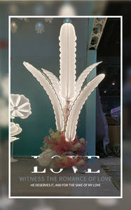 Iluminación Decorativa para Bodas, Luces de Camino con Hojas de Plátano, Decoración para el Área de Bienvenida, Accesorios para Bodas, Luces Decorativas con Plumas - Product Image 4