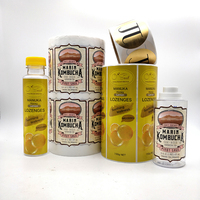 Autocollants en rouleau de haute qualité en feuille d'or adhésifs, imperméables et résistants aux rayures pour l'emballage et l'étiquetage alimentaire |   Tailles/Formes Personnalisées
