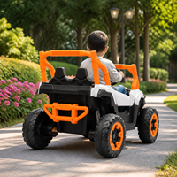 GEEN Mobil Listrik Anak 12V Bertenaga Baterai, Mobil Plastik untuk Usia 2-4 Tahun dengan Remote Control & 4 Roda