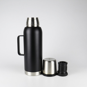 Grande <span class=keywords><strong>thermos</strong></span> à café pour les voyages, en acier inoxydable, bouteille isotherme sous vide avec poignée de tasse, garde les liquides chauds et froids - Product Image 2