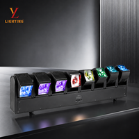 Barra de Luz Móvil LED RGBW de 8x60W con Control de Píxeles de 3 Grados DMX RDM 245 °   Plataforma Giratoria con Luz Tornado para Espectáculos Nocturnos en Discotecas