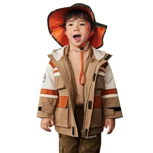 Ветровка пуховик из двух частей и ветрозащитная куртка детская зимняя толстая одежда