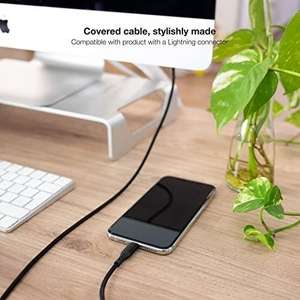 Cable USB A/M, 1 m, negro, trenzado - conecta dispositivos, carga y sincroniza datos. - Product Image 1