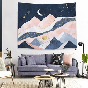 Tissu modifiable paysage marin mural suspendu paysage marin <span class=keywords><strong>tapisserie</strong></span> océan suspendu Art décor <span class=keywords><strong>tapisserie</strong></span> pour chambre à coucher Offre Spéciale - Product Image 5