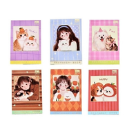 60pcs Per Pack Stiker Seri Hugs Buku Stiker Karakter Lucu dan Hewan Peliharaan Menggemaskan