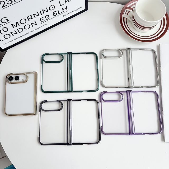 Luxury 6D Electroplated Three-piece Set Phone Case for iPhone 18 Duo Fold Transparent Shockproof Protective PC Hard Cover