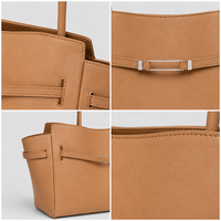 Usine Dames En Cuir Véritable Cuir Sac À Main De Luxe pour Dames Panneau Sculptural Fourre-Tout Casual Marque Privée OEM