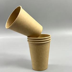 Gobelets en papier kraft enduits de PE en gros, logo et taille personnalisés, 240GSM 260GSM pour boissons chaudes et froides à emporter - Product Image 1