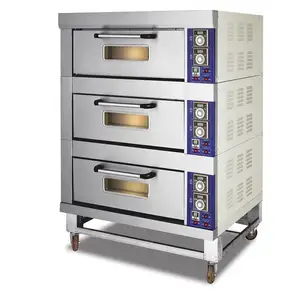 High quality baking croissant electric oven with three deck 9 trays